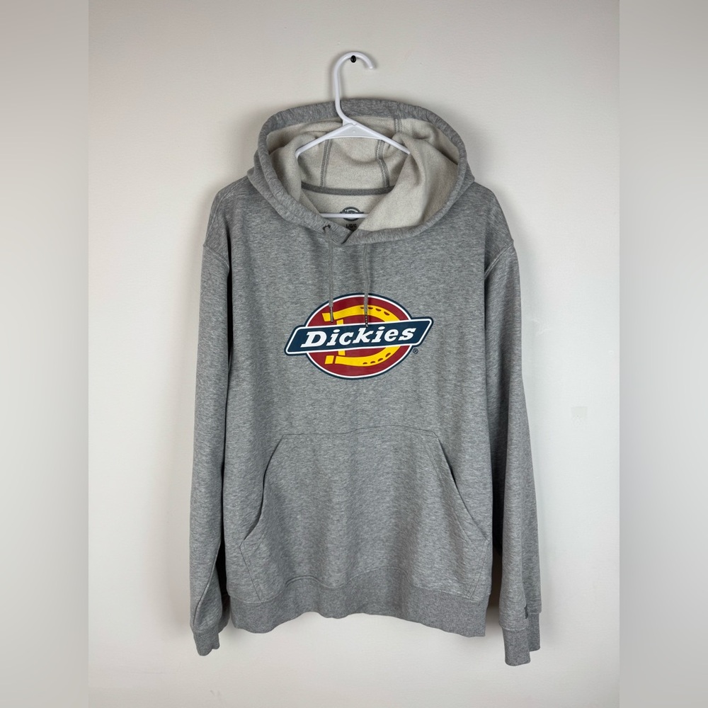 Men's Dickies Tri-Color Logo Pullover Big Logo Grey Large